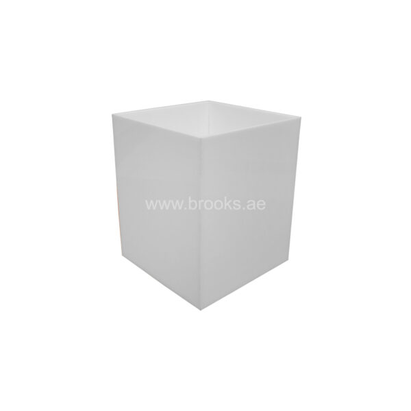 Brooks LESNO White Square Acrylic Open Bin 7Ltr. - Image 2
