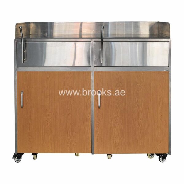 Brooks Twin Food Court Bin With Inner Portable Trolley Bin
