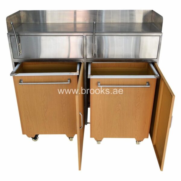 Brooks Twin Food Court Bin With Inner Portable Trolley Bin - Image 2