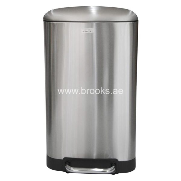 Brooks DOMINO SS Pedal Bin Smooth Edge 30Ltr