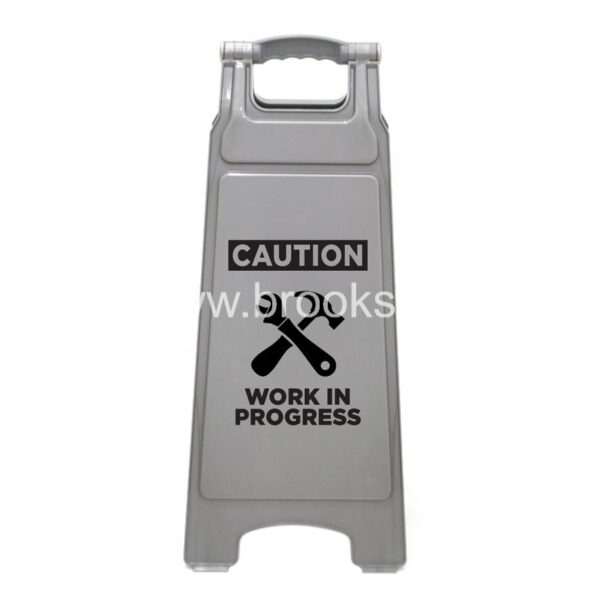 Brooks Plastic Foldable Caution Board Grey - Image 3