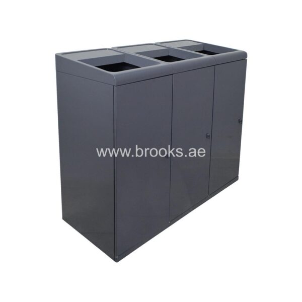 Brooks 3 Stream Recycle Bin 336 Ltr - Image 3