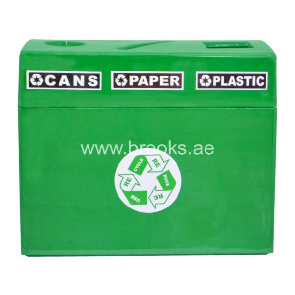 Brooks 3 Stream Recycle Fiber Bin 156 ltr