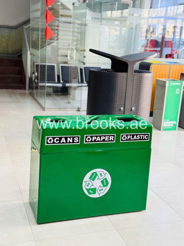 Brooks 3 Stream Recycle Fiber Bin 156 ltr - Image 5