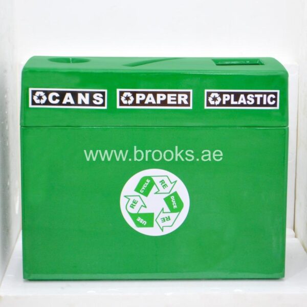 Brooks 3 Stream Recycle Fiber Bin 156 ltr - Image 4