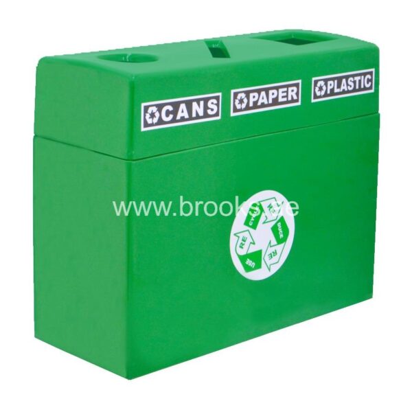 Brooks 3 Stream Recycle Fiber Bin 156 ltr - Image 2