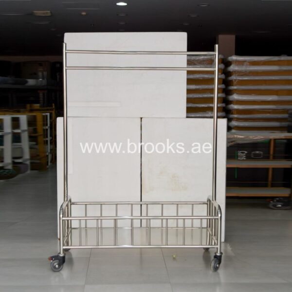 Brooks SS Linen Hanging Trolley with Bottom Basket Compartment  - Image 3