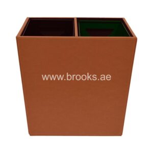 Brooks FLIXO 2 Stream Room Waste Bin Leather Coated 12 Ltr 