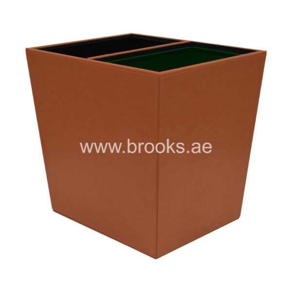 Brooks FLIXO 2 Stream Room Waste Bin Leather Coated 12 Ltr  - Image 3