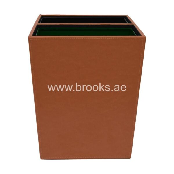 Brooks FLIXO 2 Stream Room Waste Bin Leather Coated 12 Ltr  - Image 4