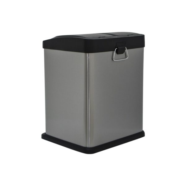 Brooks Zolis 2Stream Recycle Pedal Bin FPR16Ltr Silver - Image 3