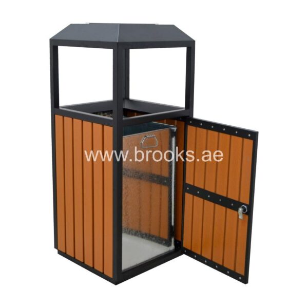 Brooks Renzo Ashtray Bin GS+WPC 42Ltr Wooden - Image 4