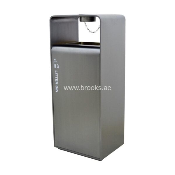 Brooks Skaala Metal Ashtray Bin 55Ltr - Image 2