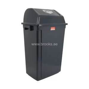 Brooks ALBILO Plastic Push Bin 60Ltr Grey