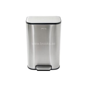 Brooks Lazo SS Pedal Bin 12 Ltr Silver