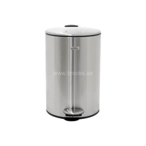 Brooks Fabio SS Pedal Bin FRP 12 Ltr Silver