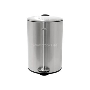 Brooks Fabio SS Pedal Bin FRP 20 Ltr Silver