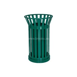 Brooks Oxlay Metal Round Open Bin Green 42 Ltr