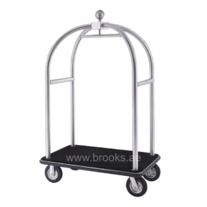 Brooks Fexi Luggage Trolley Silver with Black Carpet