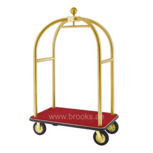 Brooks Fexi Luggage Trolley Gold with Red Carpet