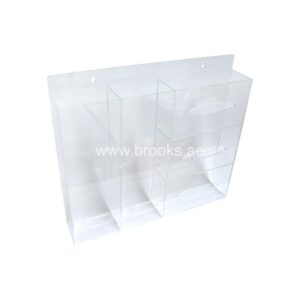 Veelex Wall Mounted Clear Acrylic PPE Organizer Dispenser