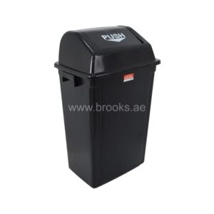 Brooks ALBILO Plastic Push Bin 60Ltr Black
