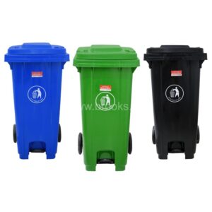 Brooks Maxima Plastic Waste Bin with Pedal 120Ltr