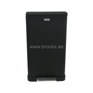 Brooks CANVO Matt Black Pedal Bin 50Ltr