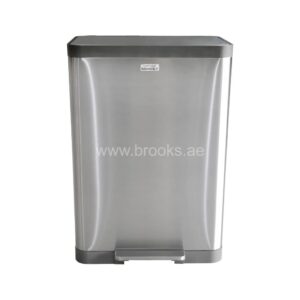 Brooks ORIX Matt Steel Silver Pedal Bin 60 Ltr