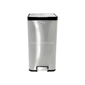 Brooks VEXA Matt Steel Silver Pedal Bin 25 Ltr