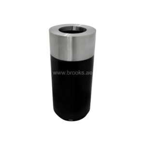 Brooks EML GS+OD Round Open Bin Black+Silver 75 Ltr