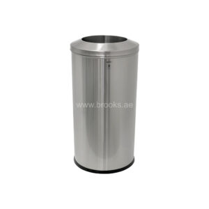 Brooks REGAL SS FRP Matt Open Recycle Bin SILVER 60 LTR 