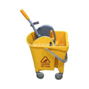 Plastic Dowm Press Mop Wringer Bucket 22Ltr Yellow
