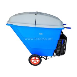 Brooks Balanced Wheelbarrow with Cover 350Ltr