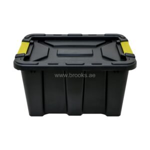 Brooks HELVI Heavy Duty Storage Tote Black 25Ltr with Lid