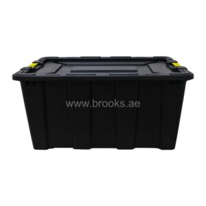 Brooks HELVI Heavy Duty Storage Tote Black 100Ltr with Lid