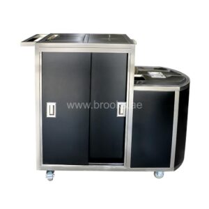 Brooks LANOL SS Service Trolley Black+Silver 