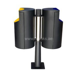 Brooks Lizko GS 2 Stream Recycle Bin with Pole Black 40Ltr 