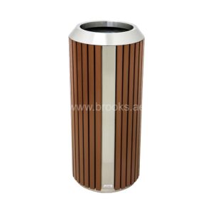 Brooks Misto ID SS+WPC Round Open Bin 65Ltr 