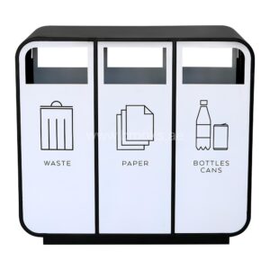Brooks Simplix GS 3 Stream Recycle Bin Black/White 135Ltr
