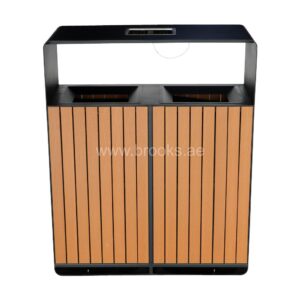 Brooks NIKOLO SS+WPC 2Stream Recycle Bin with Ashtray Lid 180 Ltr