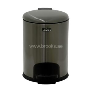 Brooks Silo Metal Pedal Bin Black Gold 5ltr