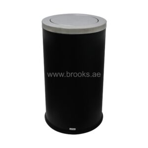 Brooks ORBIT SS Swing Bin 80Ltr Black+Silver Lid
