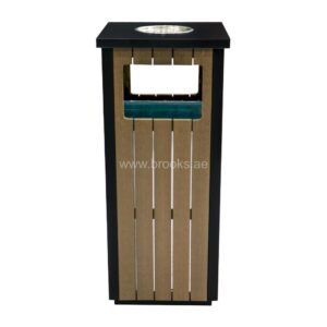 Brooks Velf GS+WPC Sqaure Ashtray Bin Coffee 42Ltr