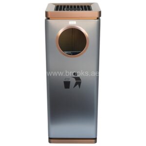 Brooks Elvira Square Ashtray Bin Jet Black