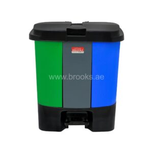 Brooks Nopez Plastic 3 in 1 Pedal Bin 48Ltr
