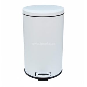 Brooks Vio White Pedal Bin Softclose 12ltr