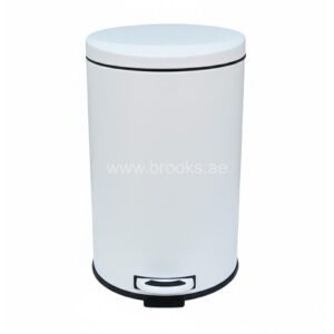 Brooks Vio White Pedal Bin Softclose 20ltr