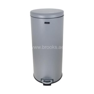 Brooks Vio Grey Pedal Bin Softclose 30ltr