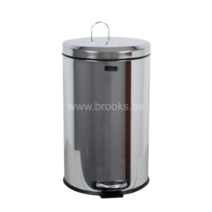 Brooks SS Pedal Bin Moonlid 20Ltr Mirror Finish